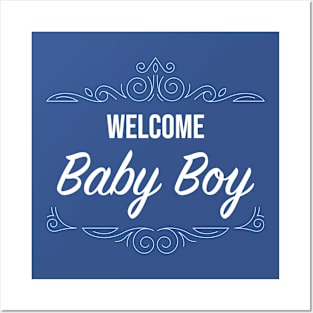 Welcome Baby Boy - Sussex Birth Britain Souvenir Fan Posters and Art